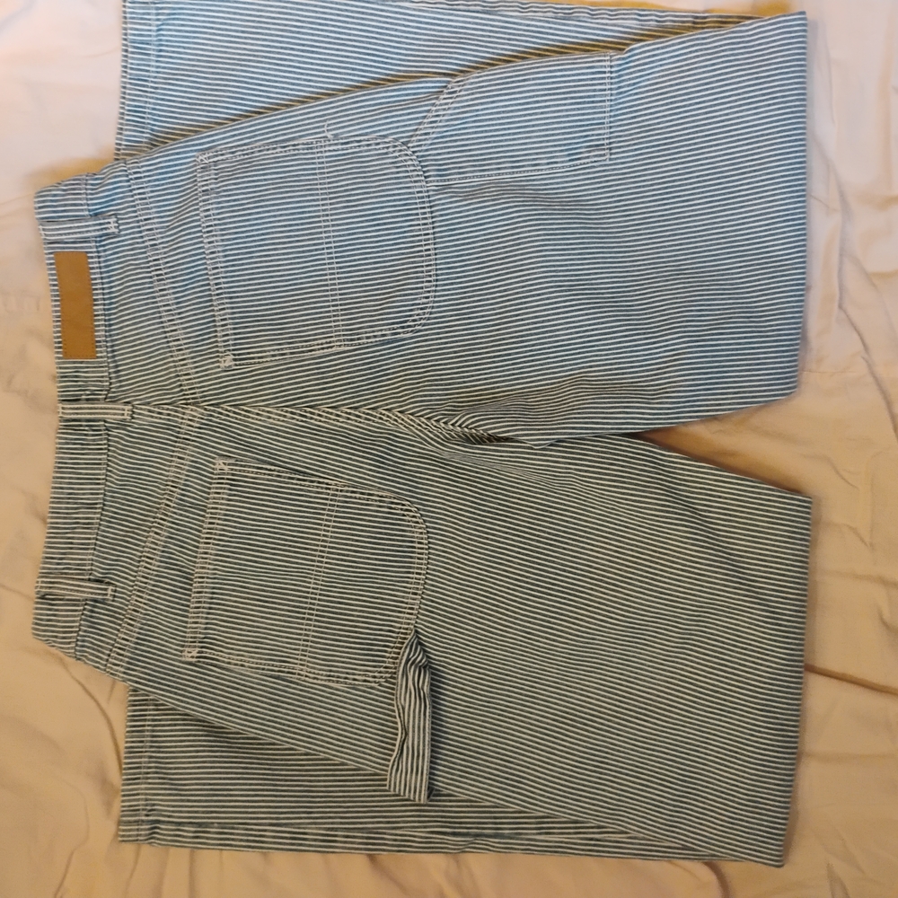 Blue and White Striped Pants - Picture 2 of 5